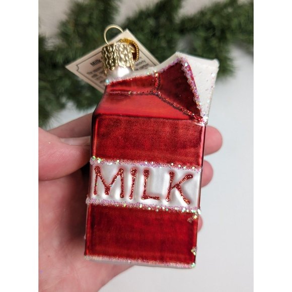 Milk Carton Retired Old World Christmas Ornament - Picture 5 of 5
